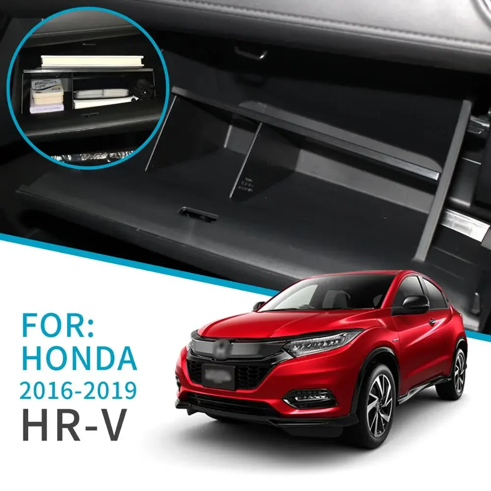 

Автомобильный перчаточный ящик с интервалом для Honda HR-V 2016 2017 2018 2019 HRV консоль для поддержания порядка центральный копилот коробка для хранения разделение