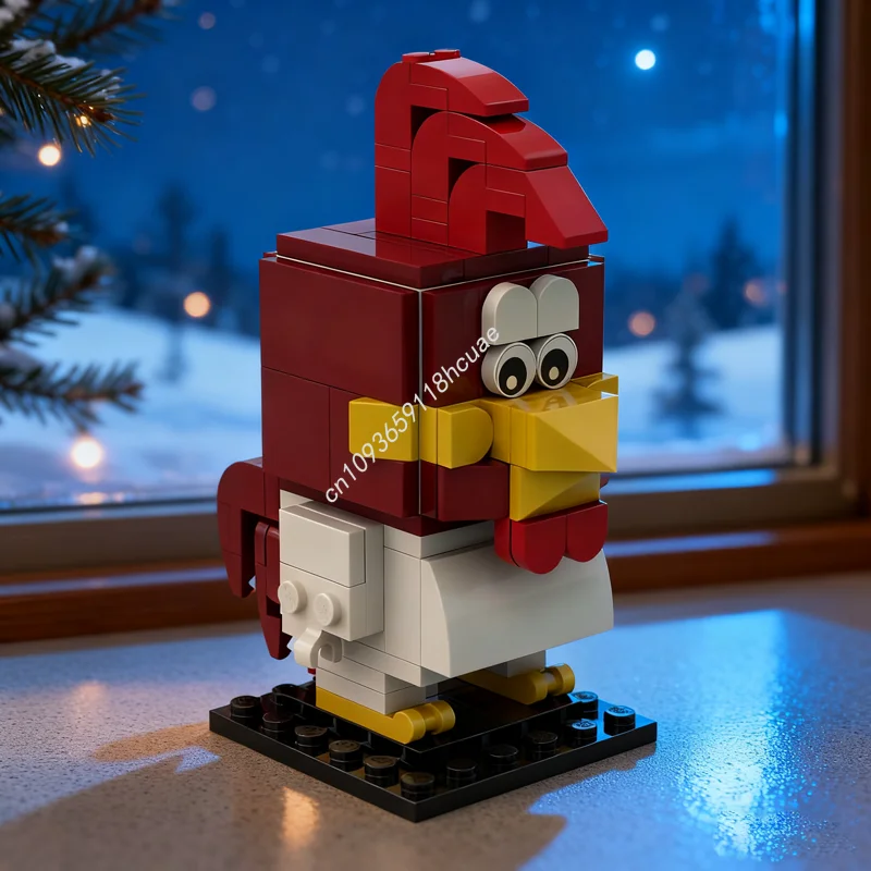 

112 шт. MOC огонь, ножной рог, мелодии, кирпичная модель, строительные игрушки, блоки, сделай сам, рождественские подарки, креативный кирпич, детский день рождения