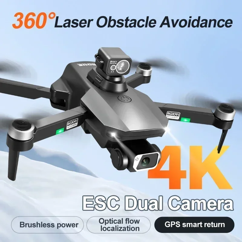 RG109 MAX Drone Professionnel  4K HD Dual Camera Drones 5G GPS Laser Obstacle Avoidance Brushless Return Dron Toys Gift 1200M