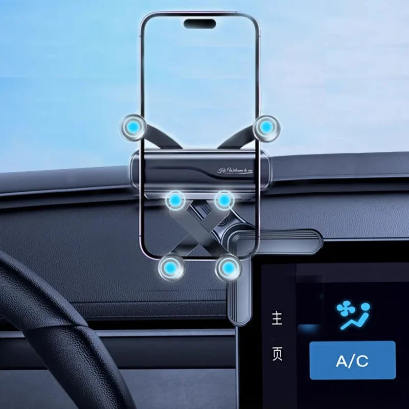 Car Phone Holder Magnetic Phone Support Mount for Tesla Model 3 Highland Model Y Juniper X S BYD ATTO 3 Dolphin Zeeker Accessori