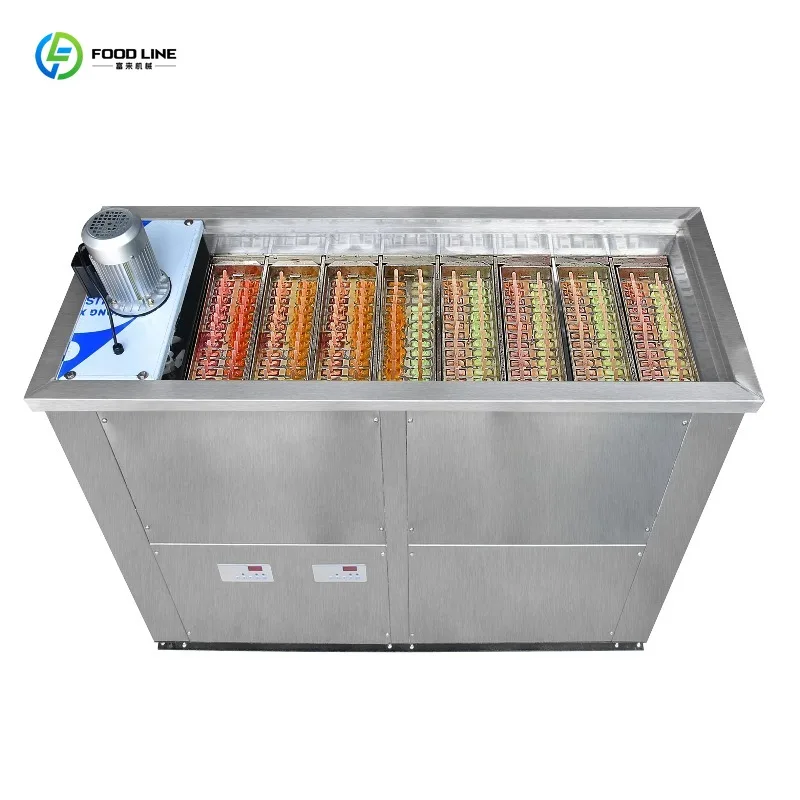 Customized 8 Molds Brazil Style Quicky Freezing Ice Lollipop Popsicle Machine Ice Lolly Making Machine
