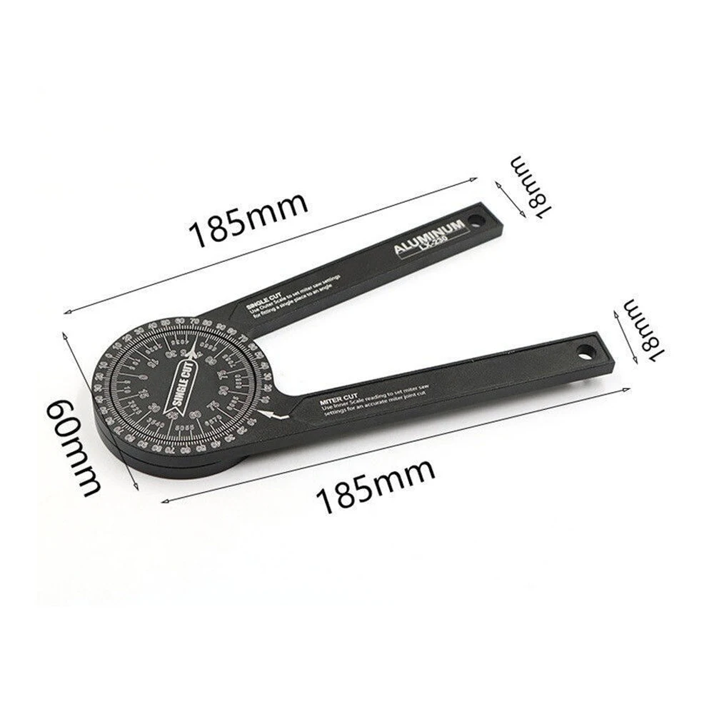 Imagem -02 - Mitra Saw Transferidor Angle Finder Precisão Laser Escalas Gravadas Gauge Canto Carpintaria Polegada Profissional