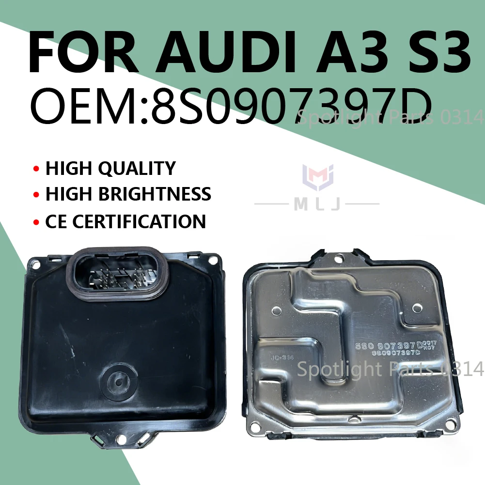 

8S0907397D For Audi A3 S3 Headlight DRL LED Ballast Driver Module Daytime Running Light Control Unit Car Accessories Angel Eye