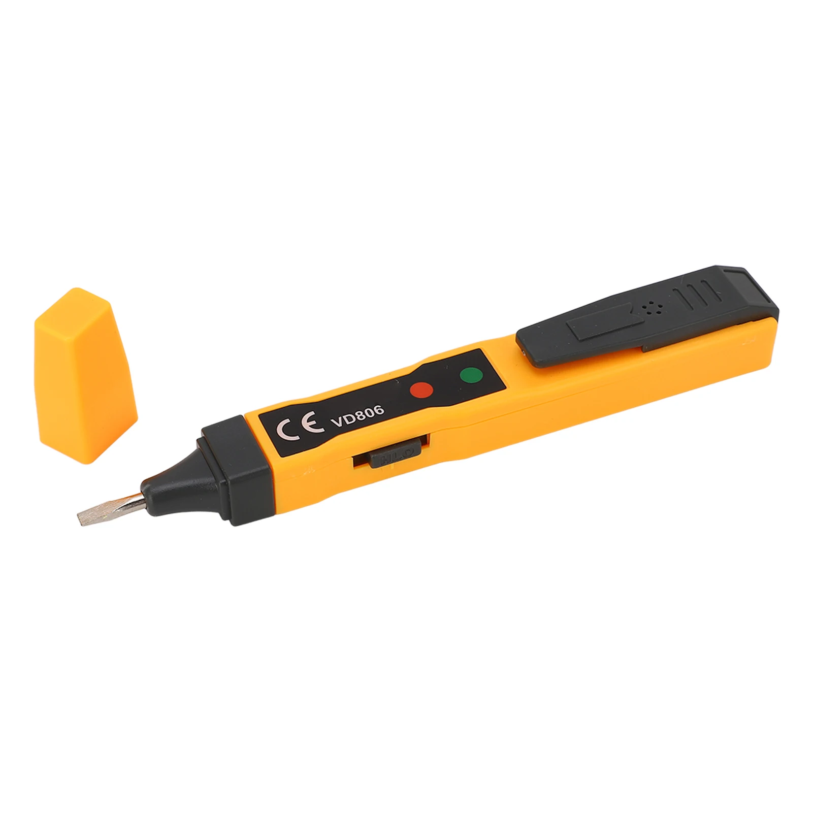 Non Contact Voltage Tester Pen Detector AC Circuit Test Tool with Sound Light Buzzer Alarm Orange 1.2V~36V DC Polarity Test