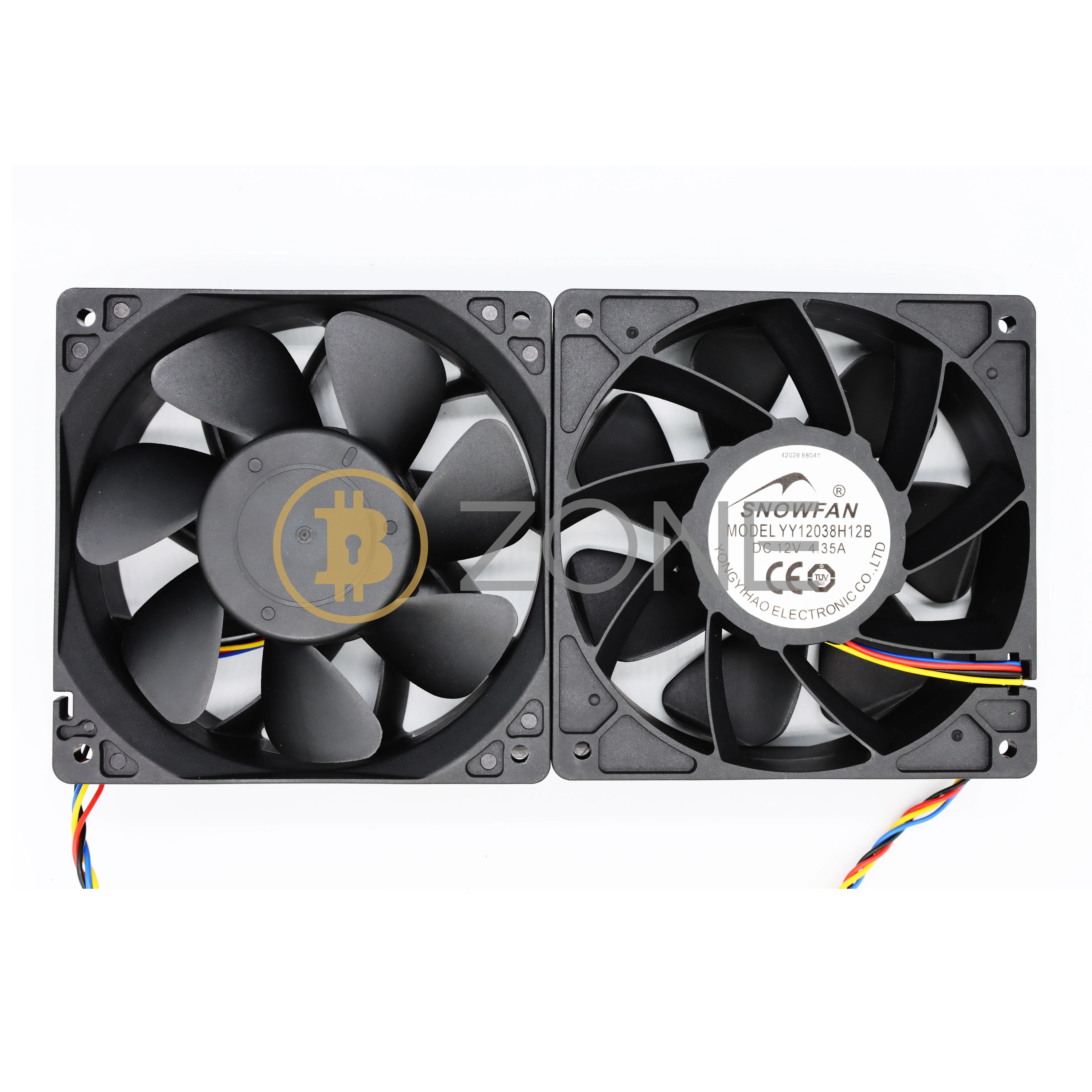 YY12038H12B DC 12V 4.35A 4Pin 12038 12cm Ventilador de refrigeração, 6000RPM para Goldshell KD5 KD6 KDmax CK5 CK6 LT6 Mineiro, Mineiro ventilador violento