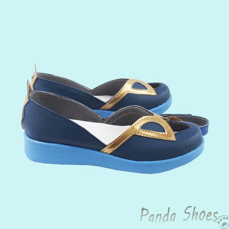 Genshinimpact Baizhu Cosplay Shoes, Anime Game Cos, Blue Boots, Comic Baizhu Costume Prop Shoes, Halloween Party