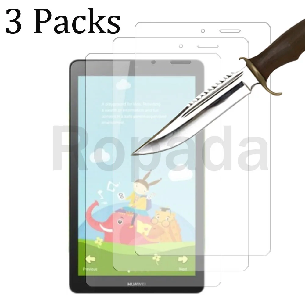 

3PCS Glass screen protector for Huawei MediaPad T3 8.0 8'' tablet protective film 9H hardness anti-dust