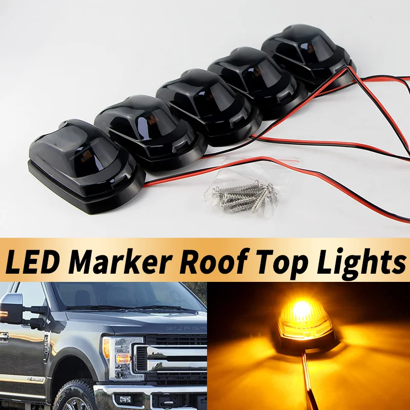 

5 шт. Canbus для Ford F-250 F-350 F-450 F-550 Duty пикапы дымчатые линзы светодиодные габаритные огни на крыше автомобильные аксессуары