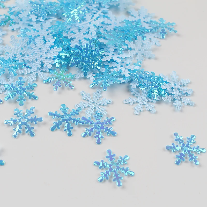 300Pcs/Pack Christmas Snowflakes Party Confetti New Year Snowflake Fake Snow Frozen Party Christmas Tree Ornaments Crafts