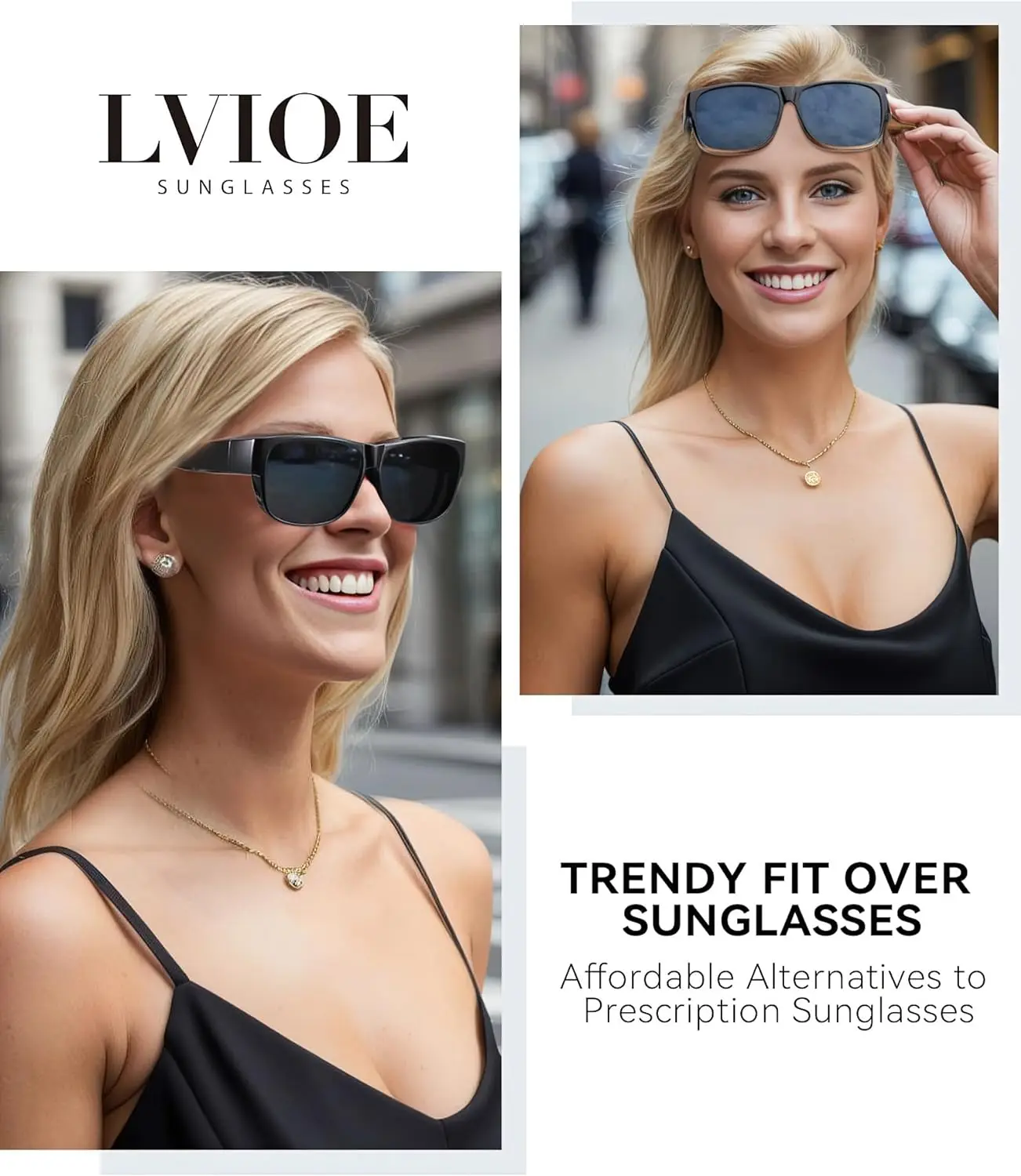 LVIOE Fit Over Sunglasses for Women Men Trendy Polarized Wear Over Eyeglasses UV400 Protection Lens for Outdoors LS3088