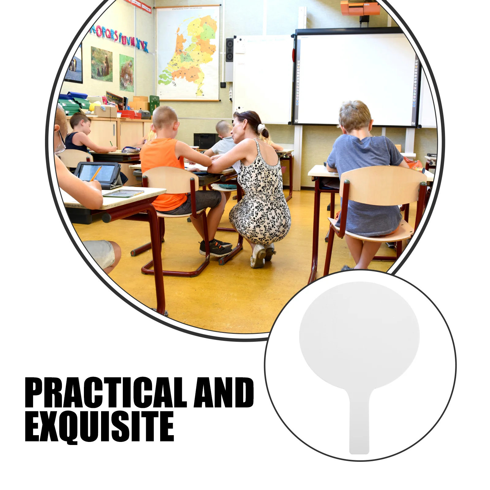 2 قطعة مجداف المسح الجاف الإجابة مجلس مزدوج الوجهين يده السبورة الصغيرة الفصول الدراسية أدوات التدريس لوحات قابلة للكتابة للطلاب #5