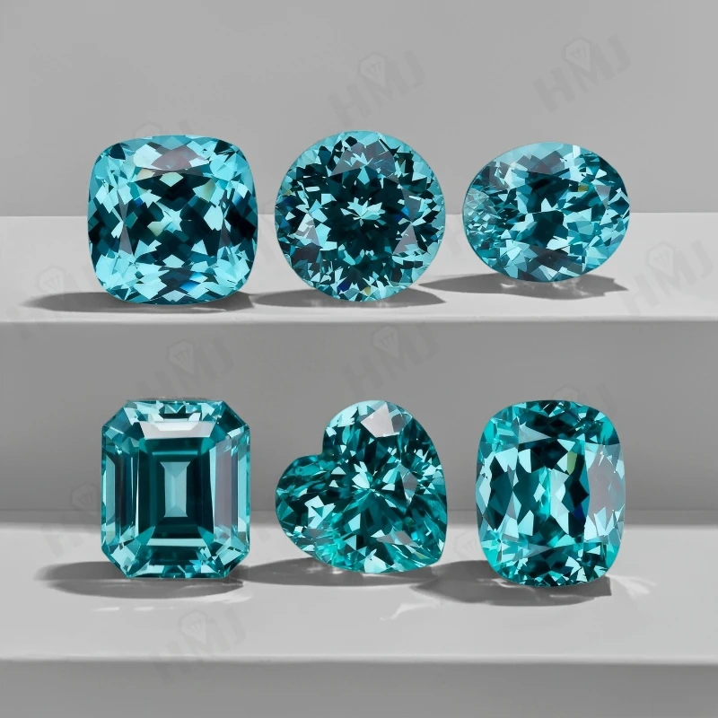 

Lab Grown Paraiba Gemstone Round/Oval/Emerald/Heart/Cushion/Elongate Cushion Shape AGL Certificate Selectable for Jewelry Making