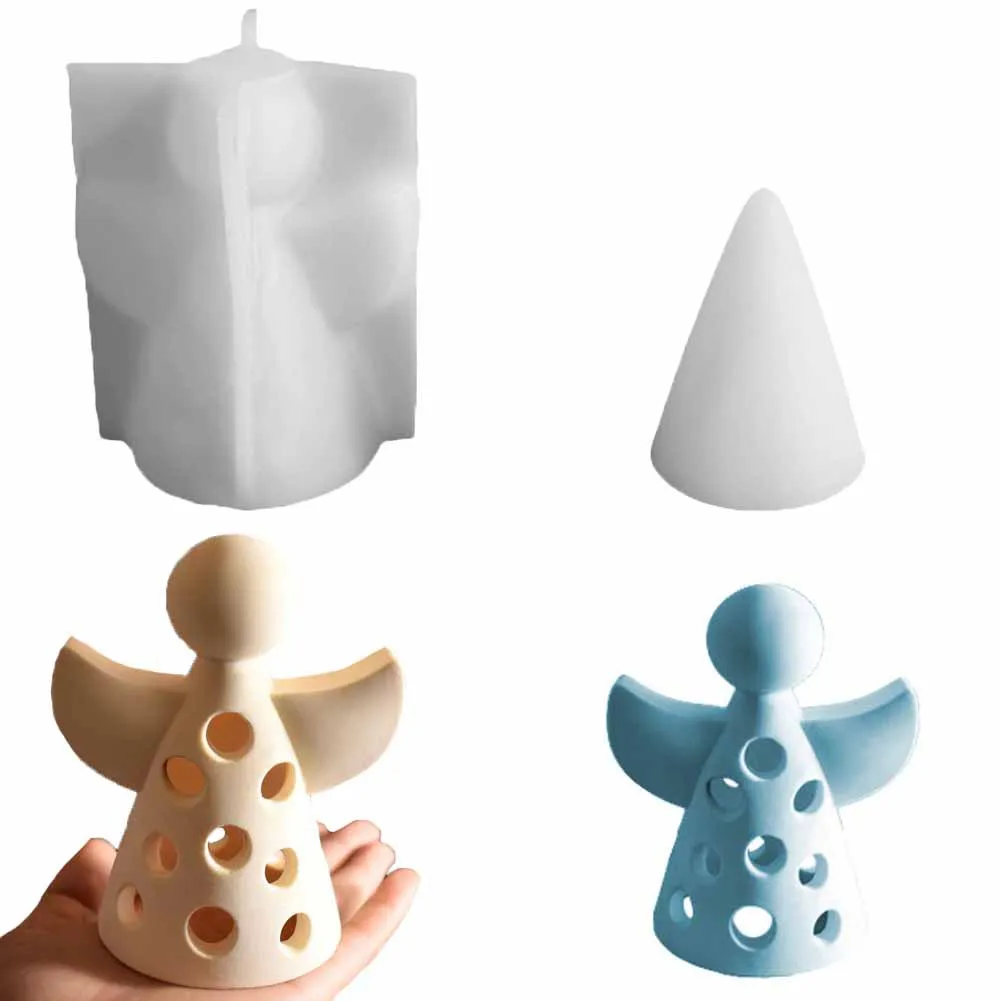 

3D орнамент ангела, силиконовая форма для домашнего декора «сделай сам», ароматическая чайная свеча, крышка для чашки, гипсовая штукатурка, цементная форма для рукоделия из смолы