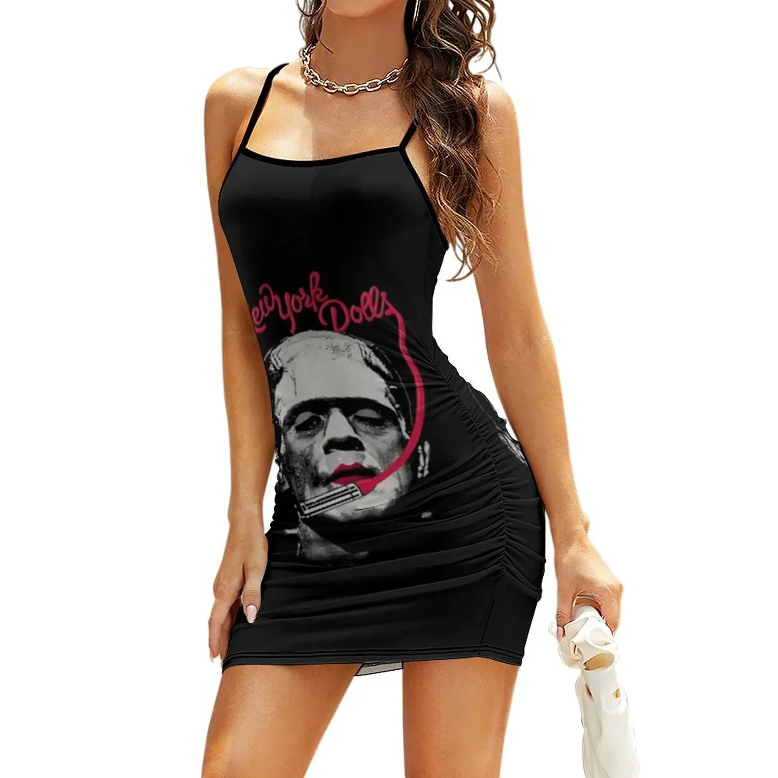

New York Dolls T-ShirtNewyork frank Sling Dress long dress women elegant dress luxury dresses Beachwear