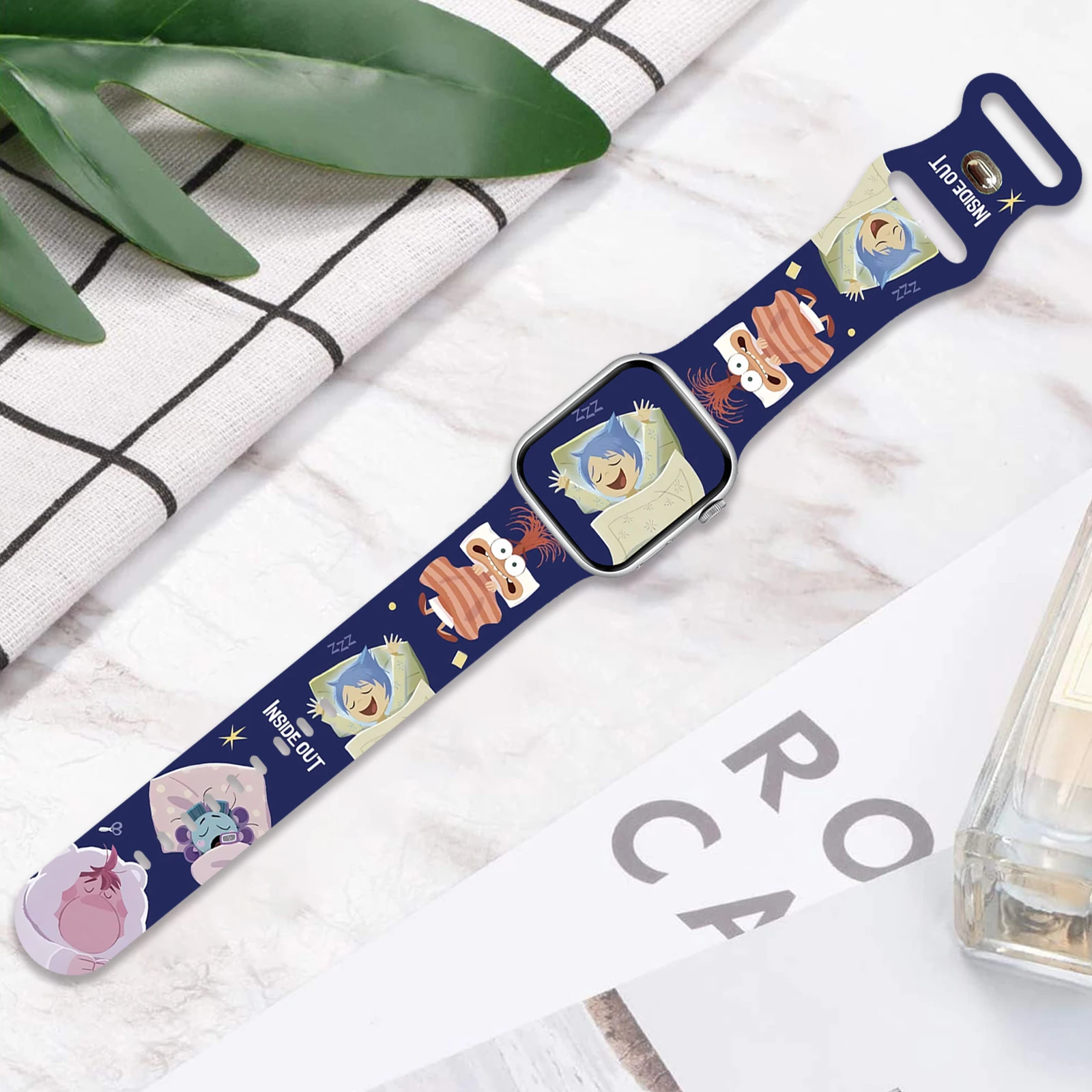 Disney Inside Out 2 Silicone Printed Strap for Apple Watch 9 8 7 SE 6 Band Replaceable Bracelet for iWatch 45mm 44mm 42mm 41mm