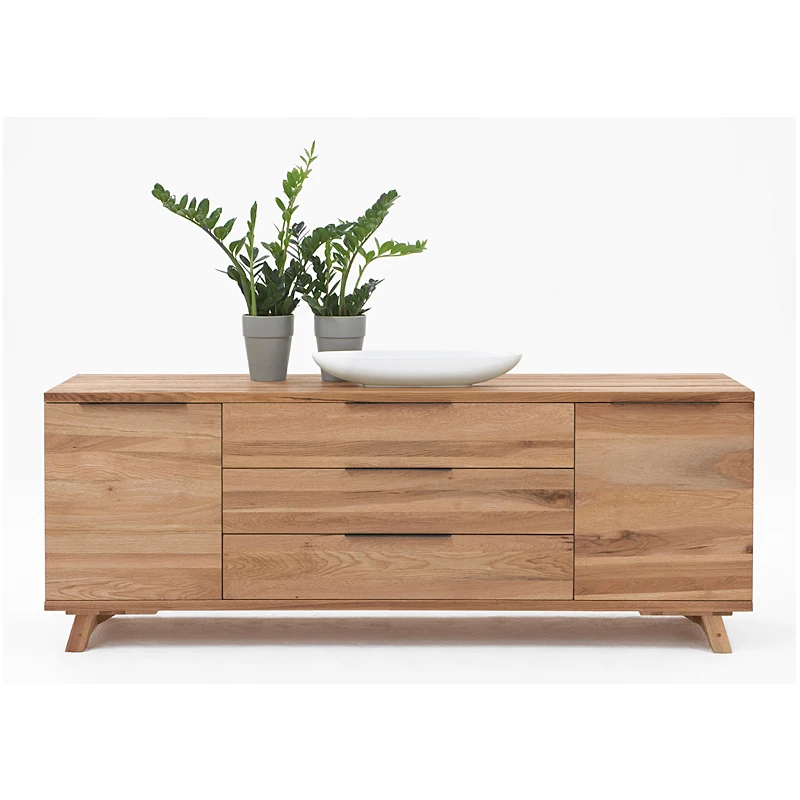 

Solid wood antique furniture Teak veneer Art Deco sideboard with drawers