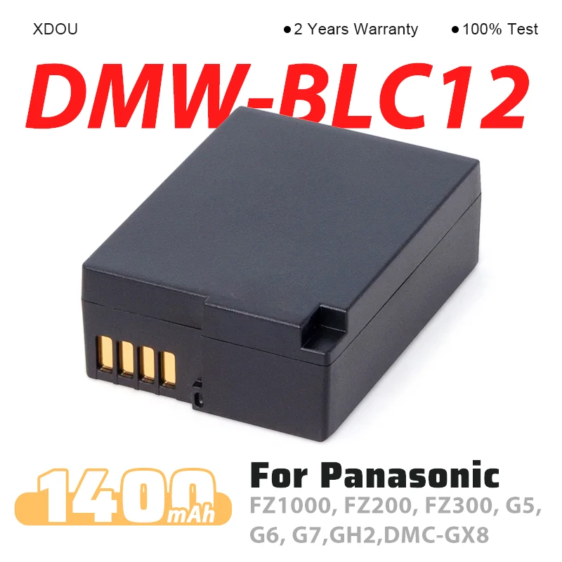 High-Capacity  DMW-BLC12 DMW BLC12e DMWBLC12 BLC12 Battery for Panasonic FZ1000, FZ200, FZ300, G5, G6, G7,GH2,DMC-GX8