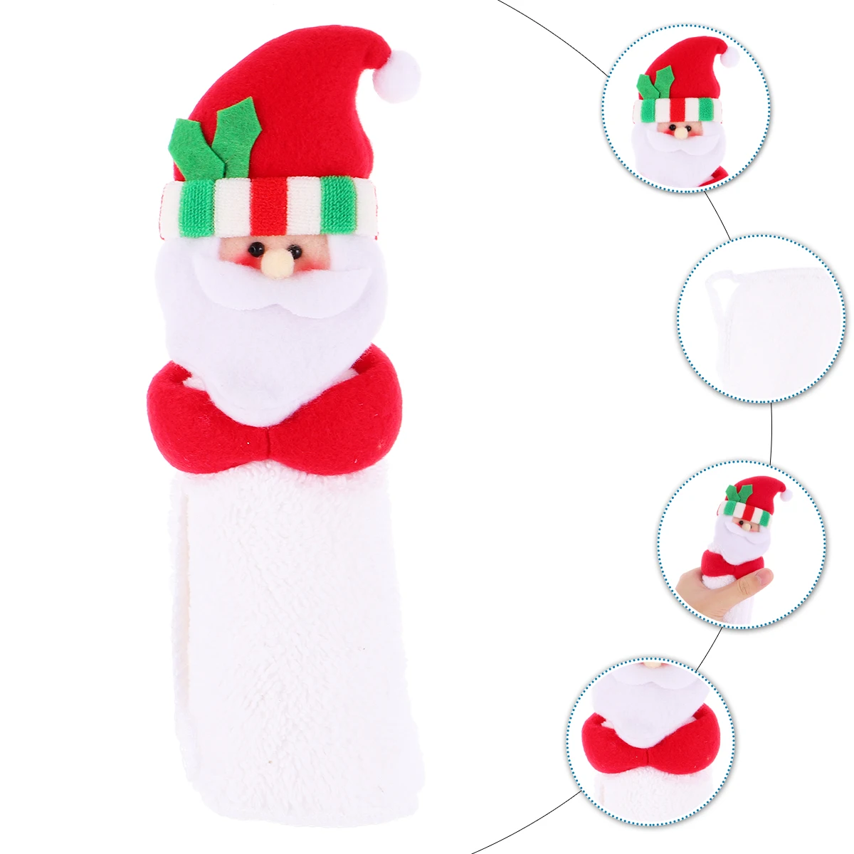 

Christmas Towel Prop Cloth Party Favor Decor Table Winter Decorative Washcloth Ornament