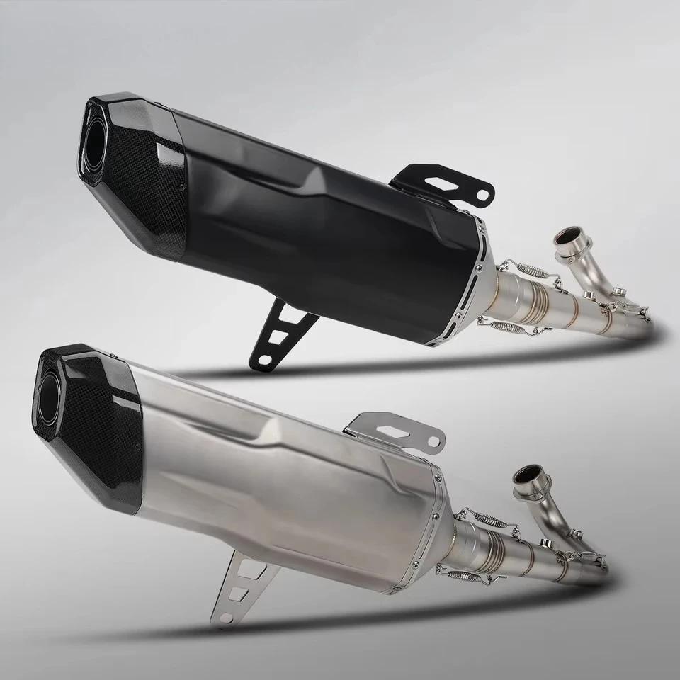 

STLF ZONTES 368G/E Motorcycle Exhaust System Modification Full Section with New AK Stainless Steel Muffler for 368G 368E Motorcy