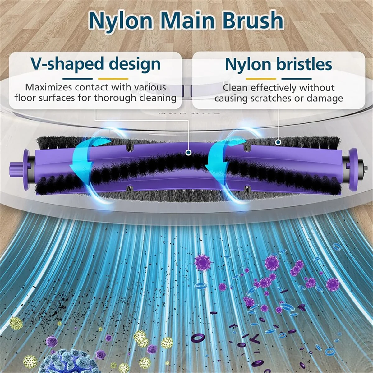 パーツ-Narwal freoロボット掃除機用アクセサリー,ローラー,フィルター,モップパッド,サイドブラシ用スペアパーツ