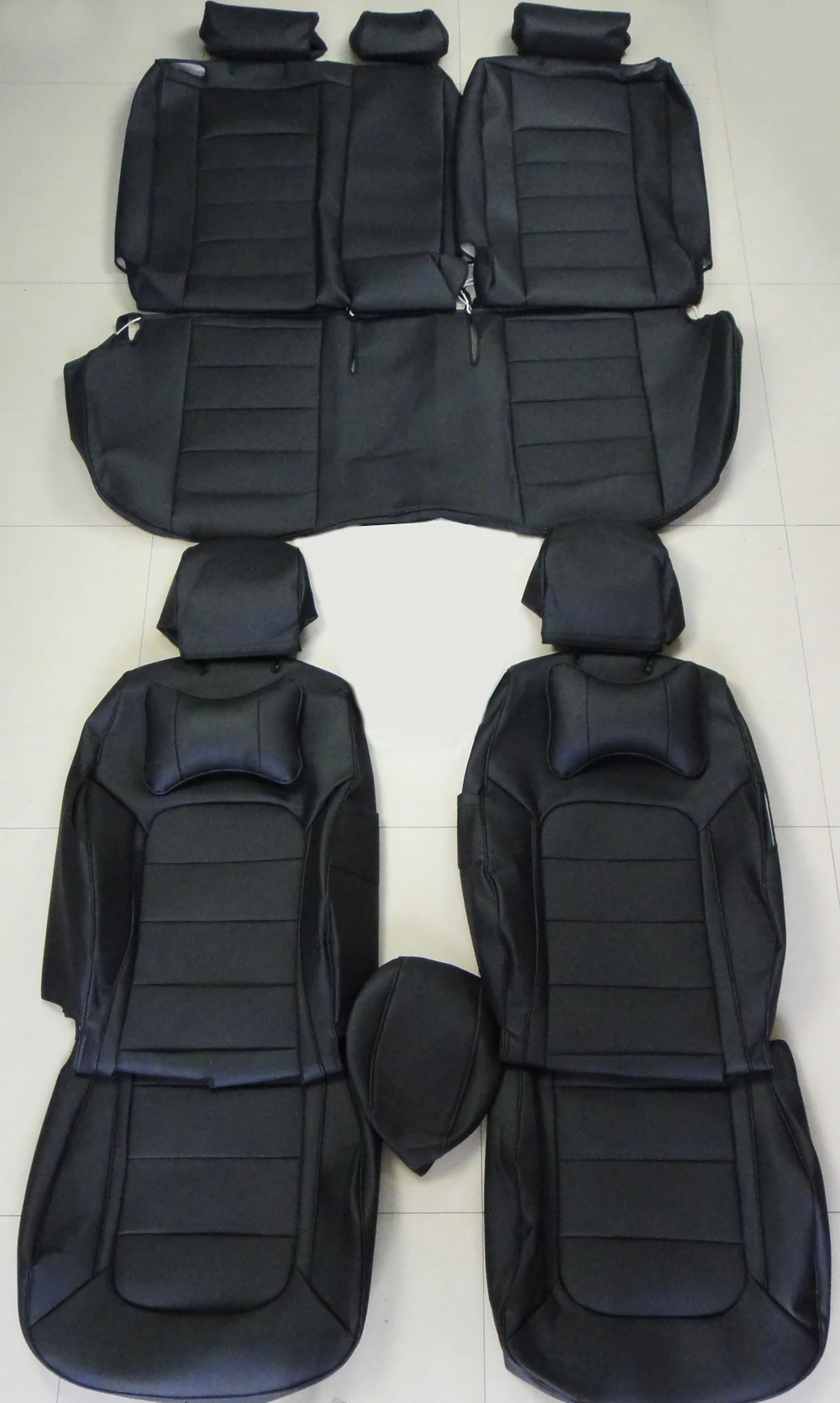 

For Hyundai Elantra 2014 2015 2016 Seat Cover Accessories Cowhide & PVC Leather Car Supports Custom Fit Seat Protector 12PCS/Set