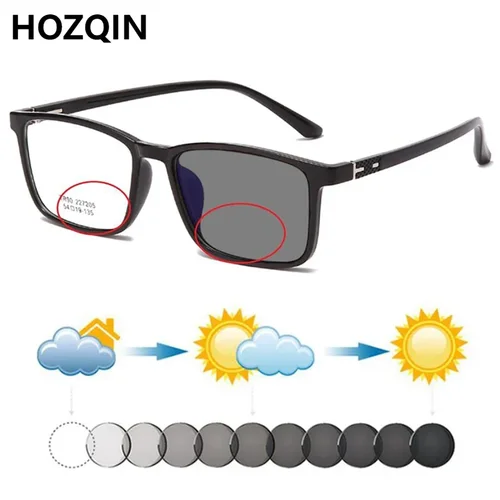 Gafas de sol de lectura bifocales fotocromáticas TR90 rectangulares Retro para hombre y mujer, gafas de sol para hipermetropía, gafas oscuras para presbicia, regalo