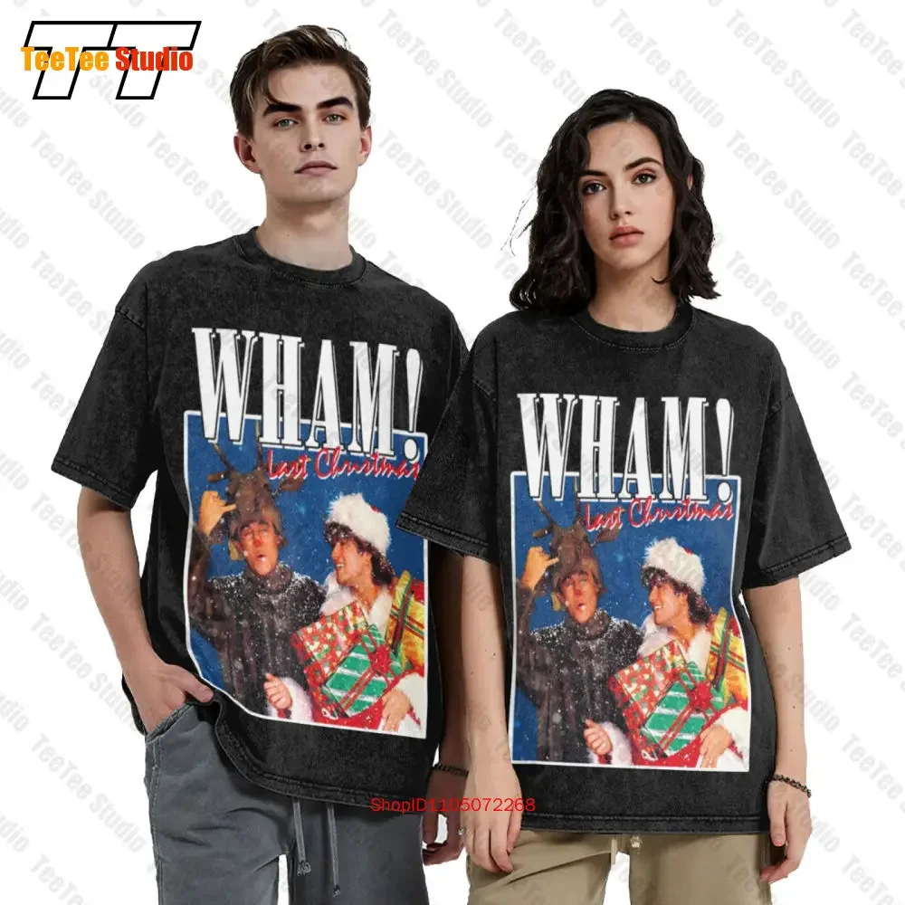 Wham Last Christmas 2022 Black Vintage Oversized T-Shirt Xs H M FKM3