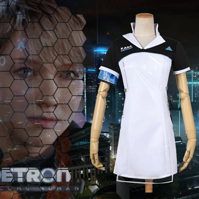 CyNew juego Detroit: Become Human Connor KARA disfraz de Cosplay código AX400 traje de agente uniforme para niñas disfraz de Cosplay para Halloween