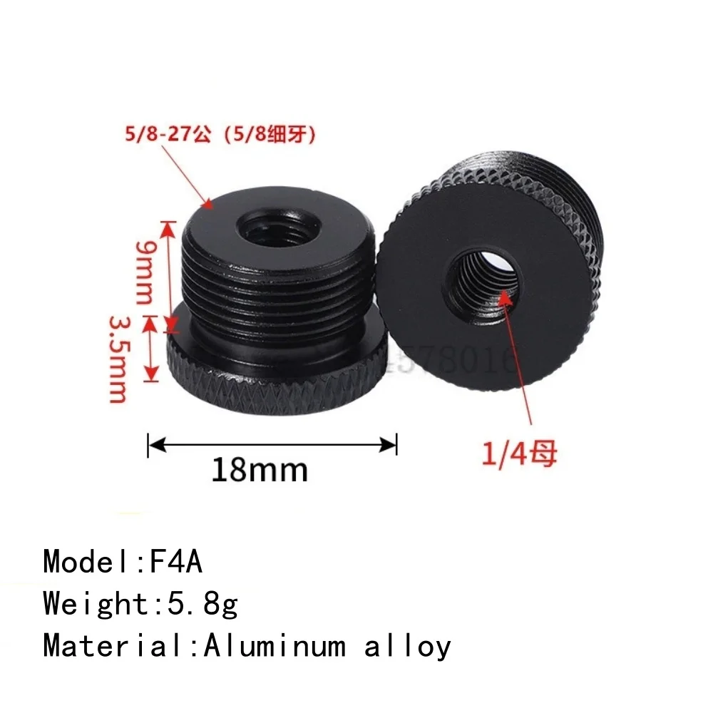 알루미늄 3/8 "암-5/8" 수 나사 변환 나사 어댑터 마이크 스탠드 홀더 Mikrofon 녹음 스튜디오 장비