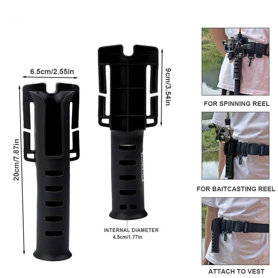 Fishing Gear Rod Holder With adjustable waist belt Portable Fishing Rod Holder Insertion Device Fishing Accessories Tools