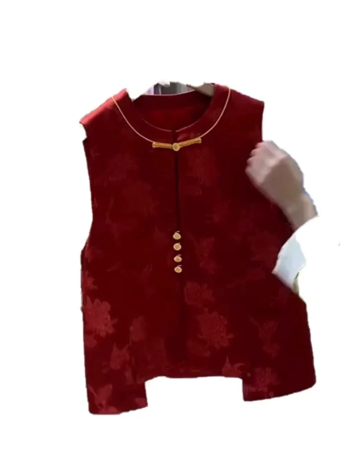 เสื้อกั๊กสไตล์จีนใหม่สำหรับผู้หญิง ฤดูร้อน ดีไซน์หรูหรา วินเทจ ประณีต กระดุมแบบจีน เสื้อคลุมไหล่