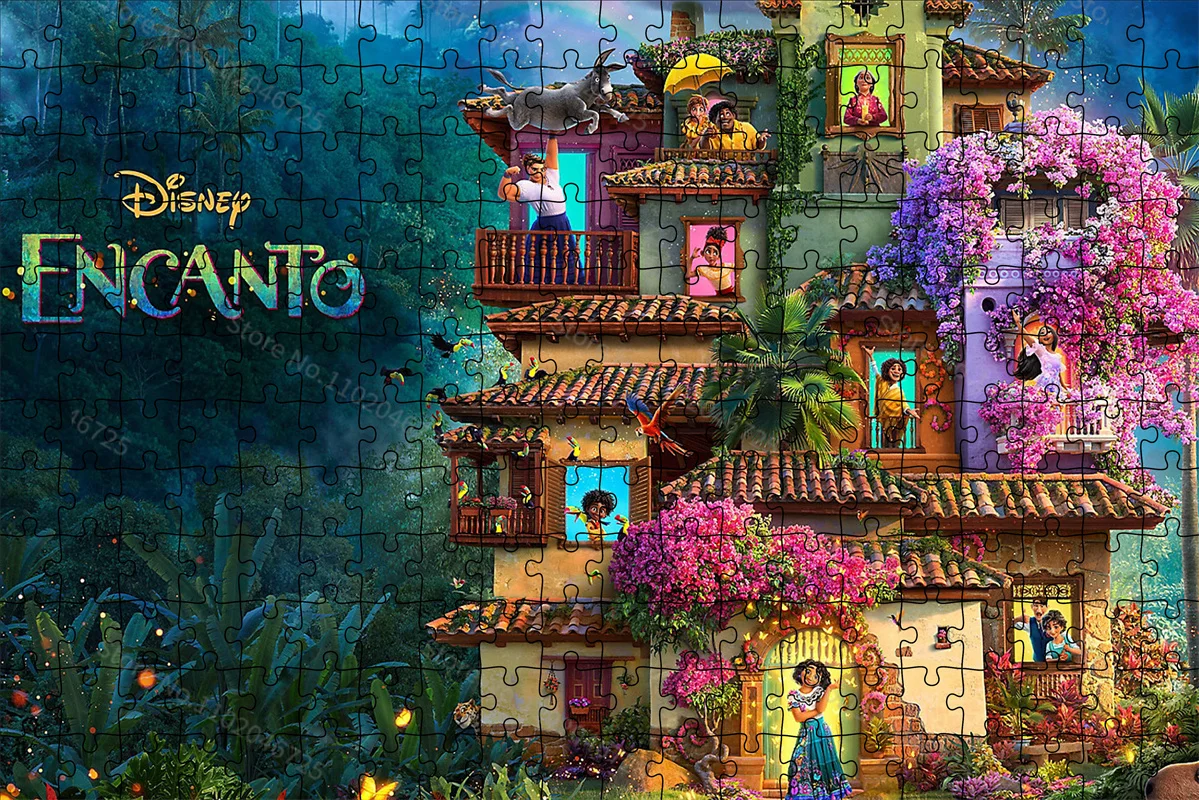 Disney Encanto การ์ตูนกระดาษปริศนา300 500 1000ชิ้น HD พิมพ์ปริศนาการศึกษาของเล่นเด็กผู้ใหญ่คอลเลกชันงานอดิเรกของขวัญ