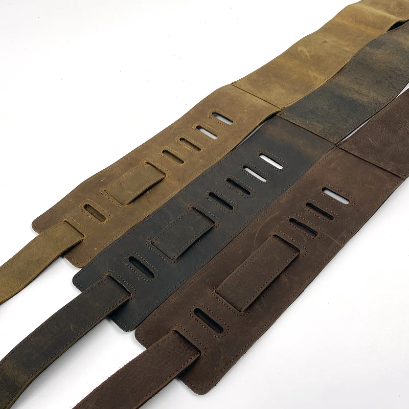 

Handmade Adjustable Genuine Widened Leather Guitar Strap For Acoustic Electric Guitar Bass Strap Guitar Belt Accessories