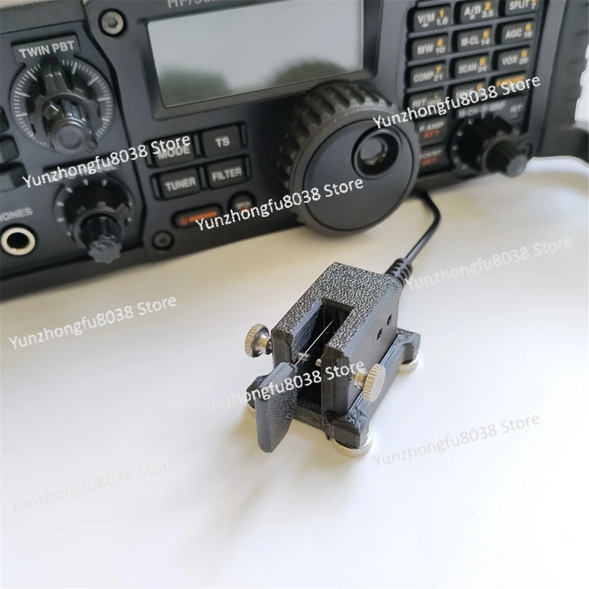 Nieuwe CW Morsecode Draagbare Enkele Peddel Automatische Sleutel Morsecode Sterke Magnetische Absorptie Stabiele Basis