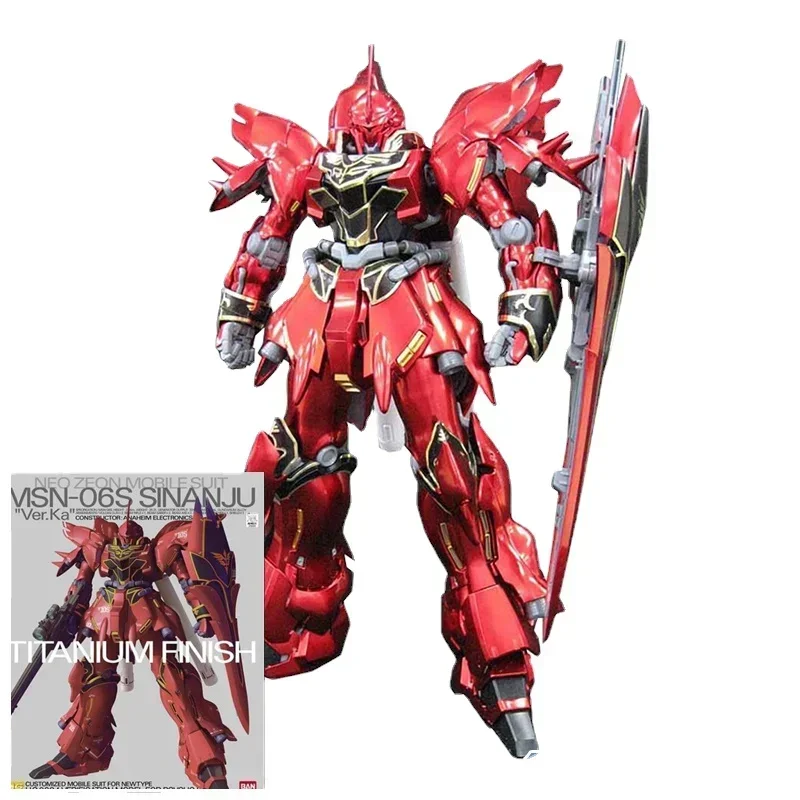 

Bandai 1/100 мг MSN-06S Sinanju Ver.Ka, модель экшн-сборки, подвижная аниме экшн-фигурка, Коллекционная модель, игрушки в подарок