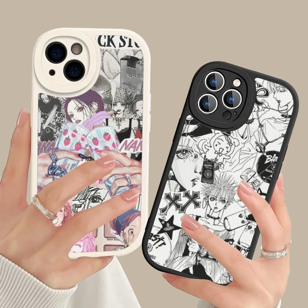 

Anime Nana Phone Case Hard Leather For IPhone 16 15 14 13 12 Mini 11 14 Pro Max Xs X Xr 7 8 Plus Fundas