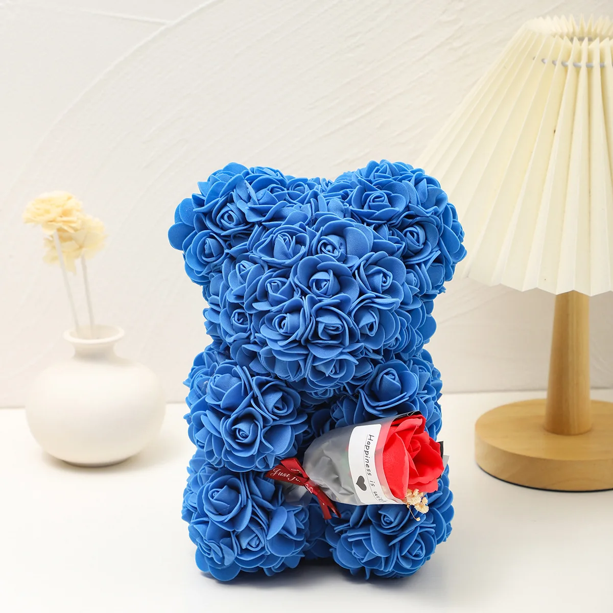 Trageblumenstrauß aus Schaumstoff mit Rosen-Teddybär. Ideal für Hochzeiten, Muttertag, vielen Dank für Krankenschwestern/Lehrer oder andere Feiern!