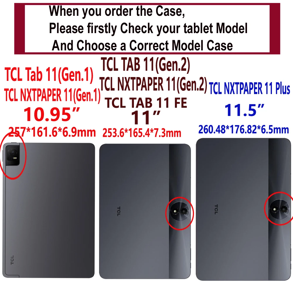 Smart Case for TCL Nxtpaper Tab 11 FE Gen 2 Plus 11.5