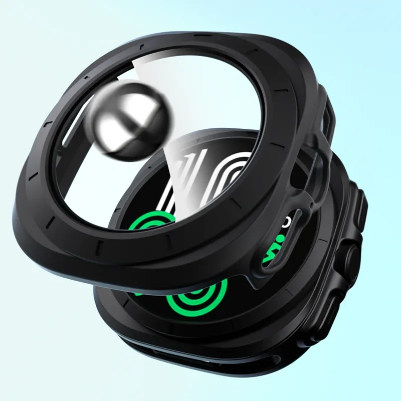 Glass+Case for Samsung Galaxy Watch 7 Ultra 47MM Waterproof PC Hard Bumper All around Protective Shell Cover+Screen Protector