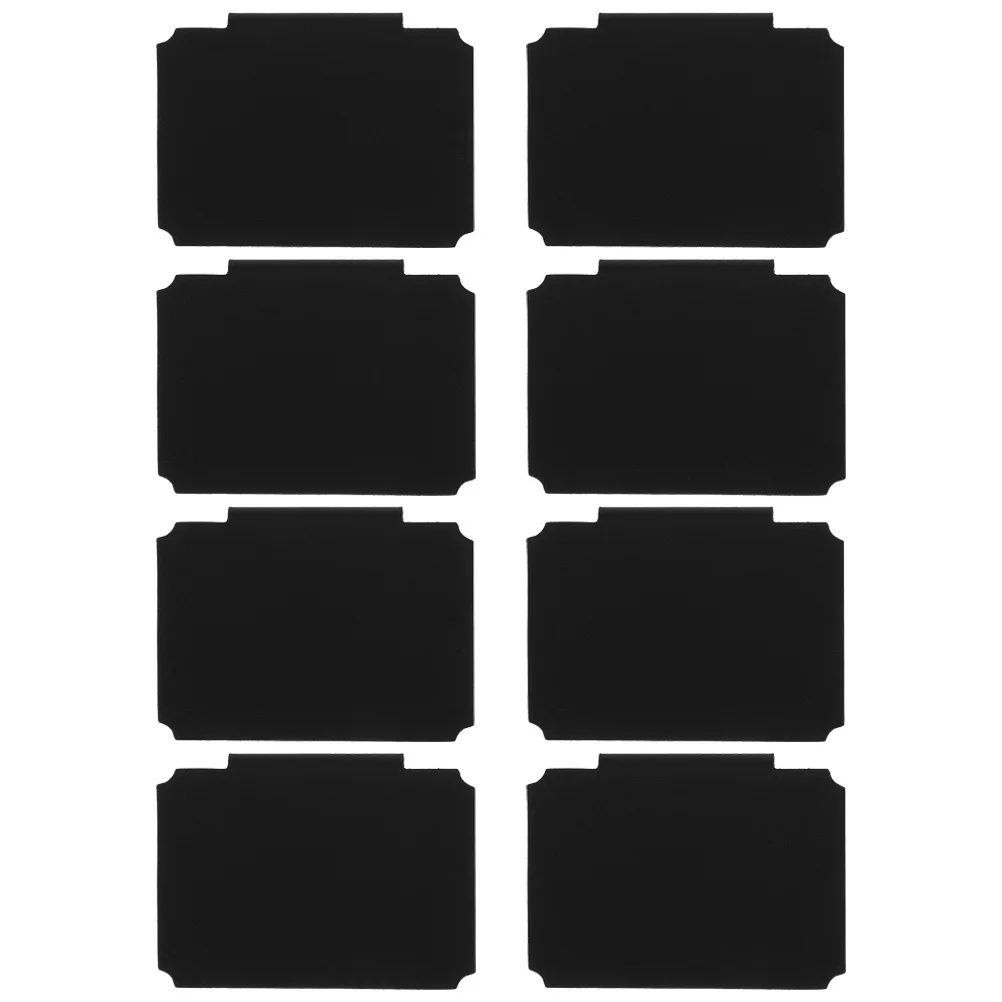 8Pcs Clip on Label Holders for Storage Bins Erasable Black Chalkboard Tags Bin Labels Clip on for Kitchen Pantry Laundry Room