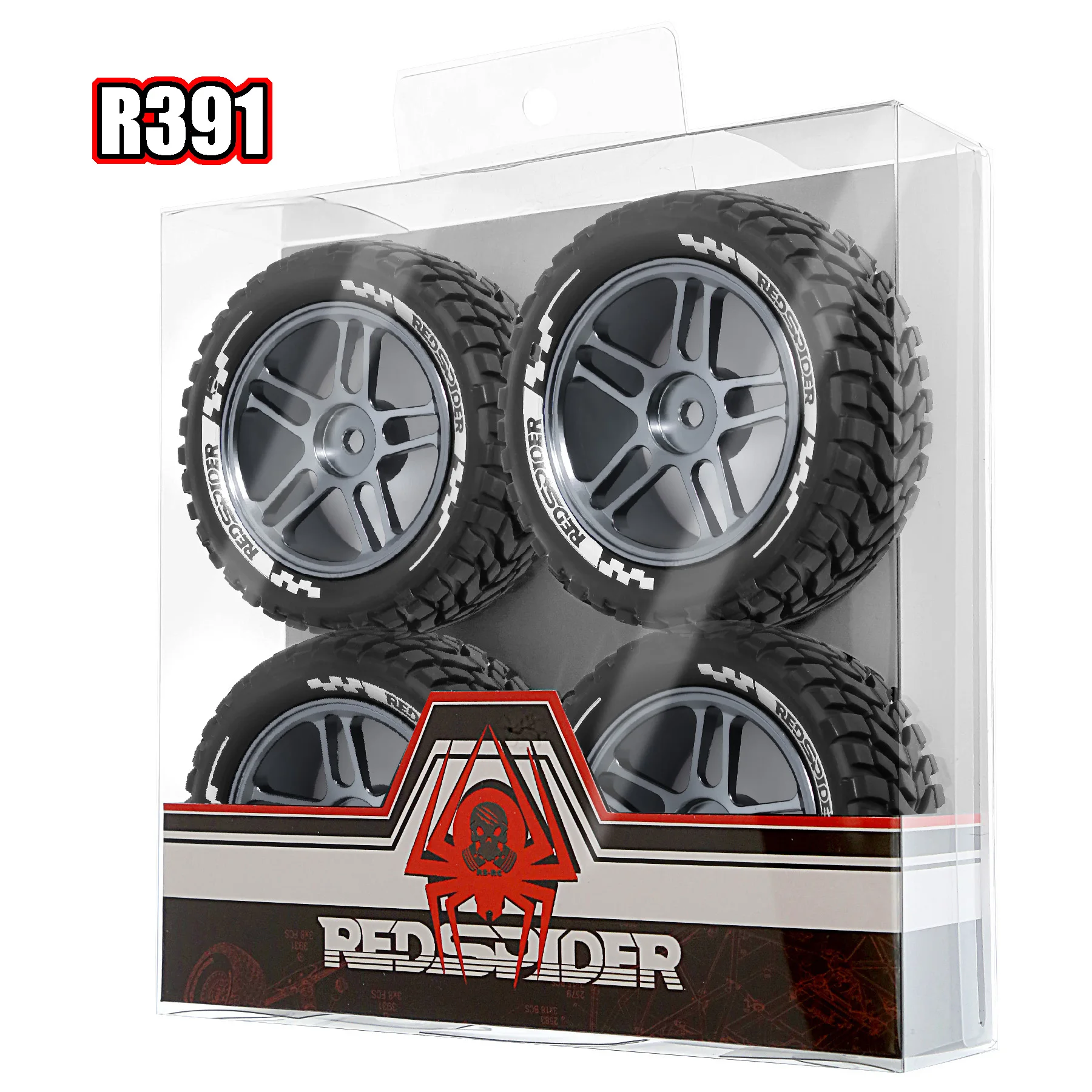 RED SPIDER 4Pcs 1/10 RC Drift Car Tires Metal Wheel Rims For 1/10RC On Road Drift Car HSP TT02 MST RC Racing Vehicle Accessories