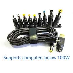 Adaptador de corriente CC tipo C de 100W, conector USB tipo C a Cable de carga rápida Universal para ordenador portátil Lenovo, Asus, Hp, Acer