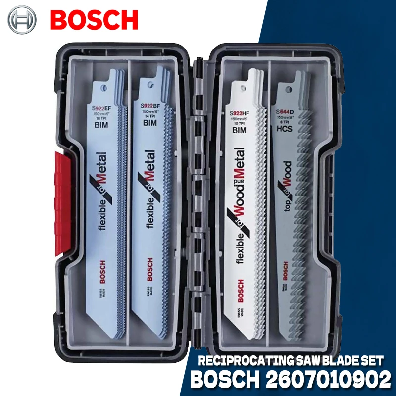 BOSCH 2607010902 مجموعة شفرات المنشار الترددية للخشب والمعادن مع صندوق قوي 20 قطعة شفرات المنشار ملحقات أدوات الطاقة من Bosch #1