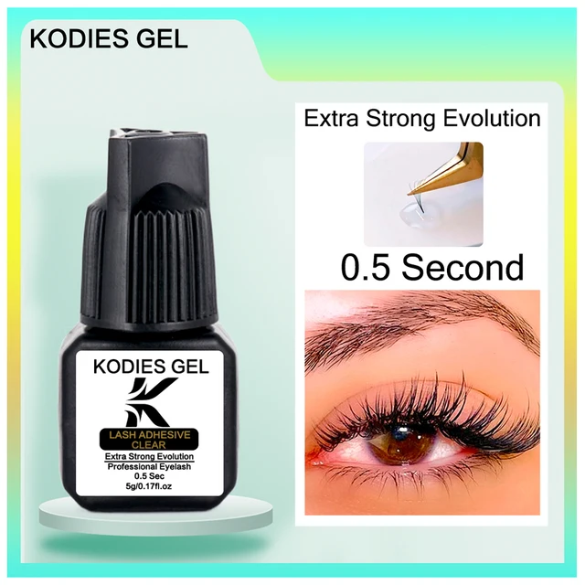 KODIES GEL przezroczysty klej do rzęs wodoodporne materiały do ​​przedłużania rzęs 5ML 0,5 sekundy szybkoschnący Korea indywidualne narzędzia do makijażu dostawa