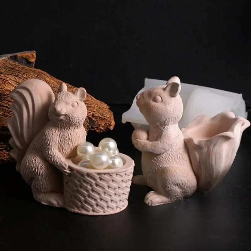 

652F Silicone Squirrel Cup Mold Creative Handmade Mold Jewelry Making Tool Perfect for Beginners Creative Designing