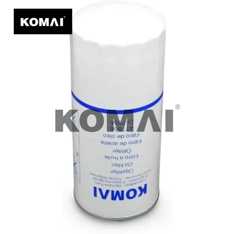 Filtro de aceite KOMAI de 1 pieza 477556-5 LF17502 LF3654 para motor de excavadora 119962280 12978467 piezas de maquinaria pesada