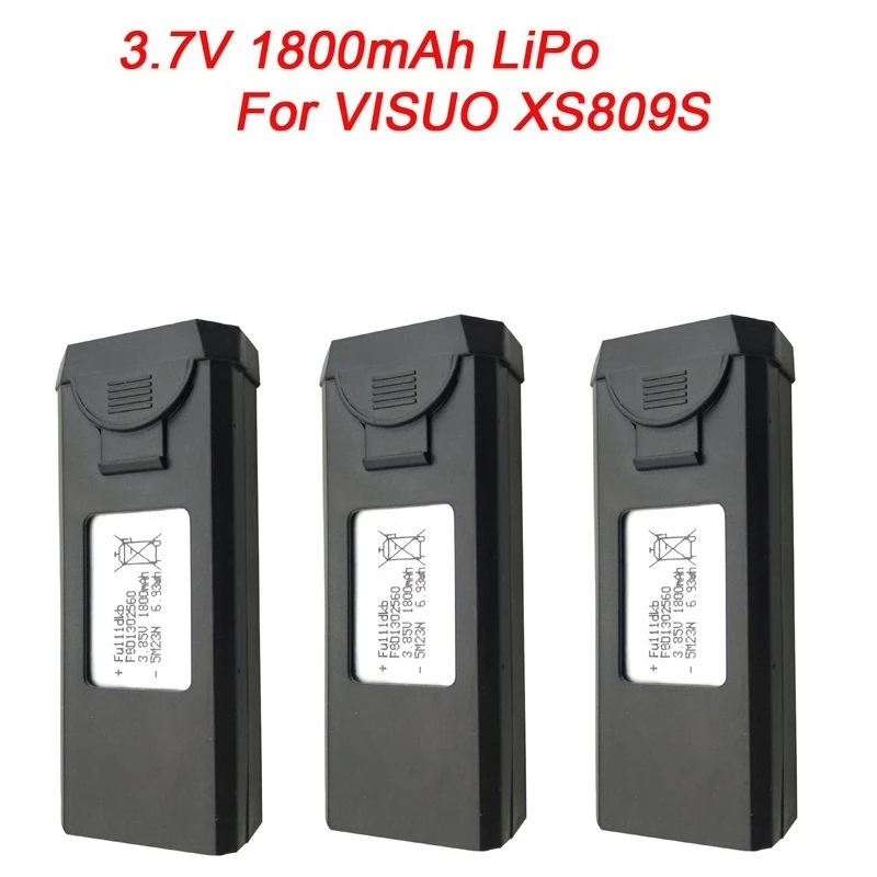 VISUO-오리지널 3.7V 1800mAh 30C Lipo 배터리, 인기 판매, 3.7v 리튬 배터리, XS809 XS809W XS809HW xs809s