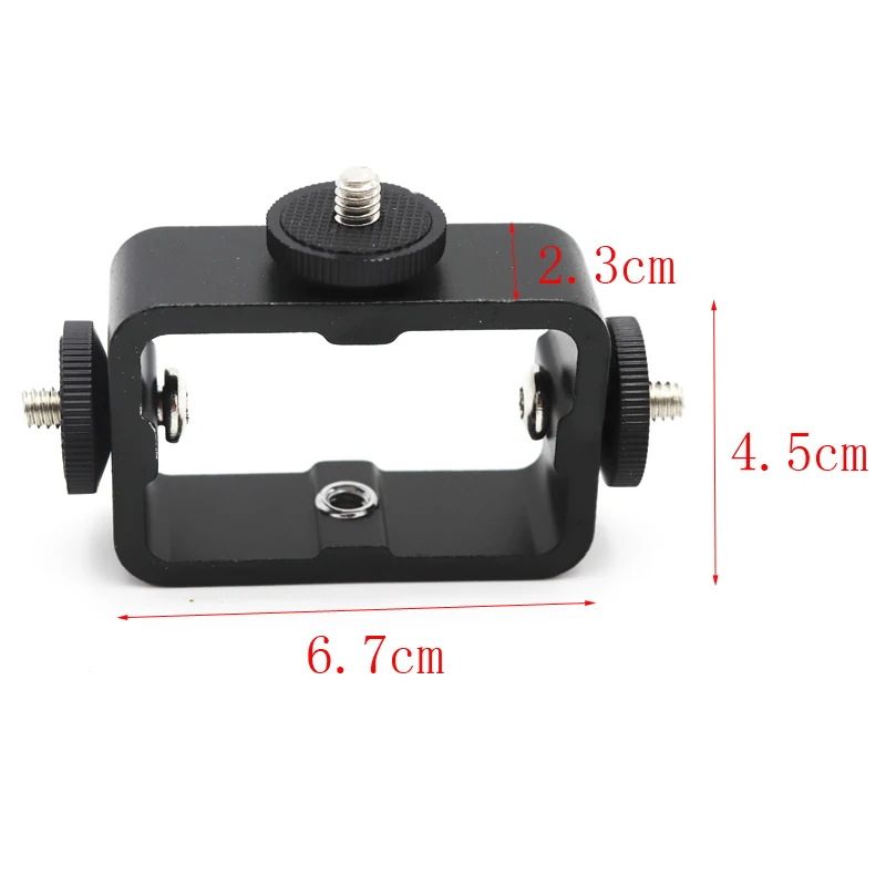 Multifunctional 3 position metal 1/4 tripod head for triopd mobile phone live broadcast bracket tripod phone holder adapter