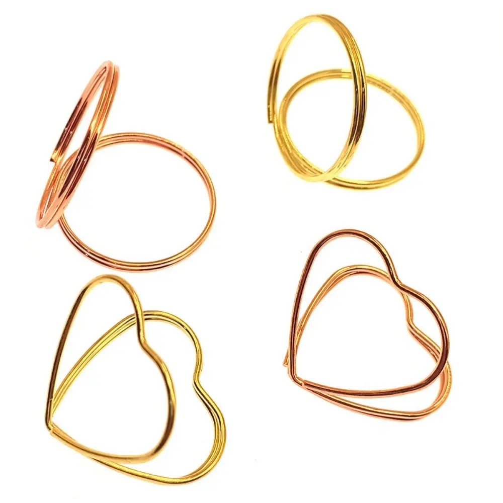 10 Pcs/set Heart-shape Design Love Shape Card Holders Easy to Use Flexible Metal Photos Clips Simple Message Card Stand Desktop