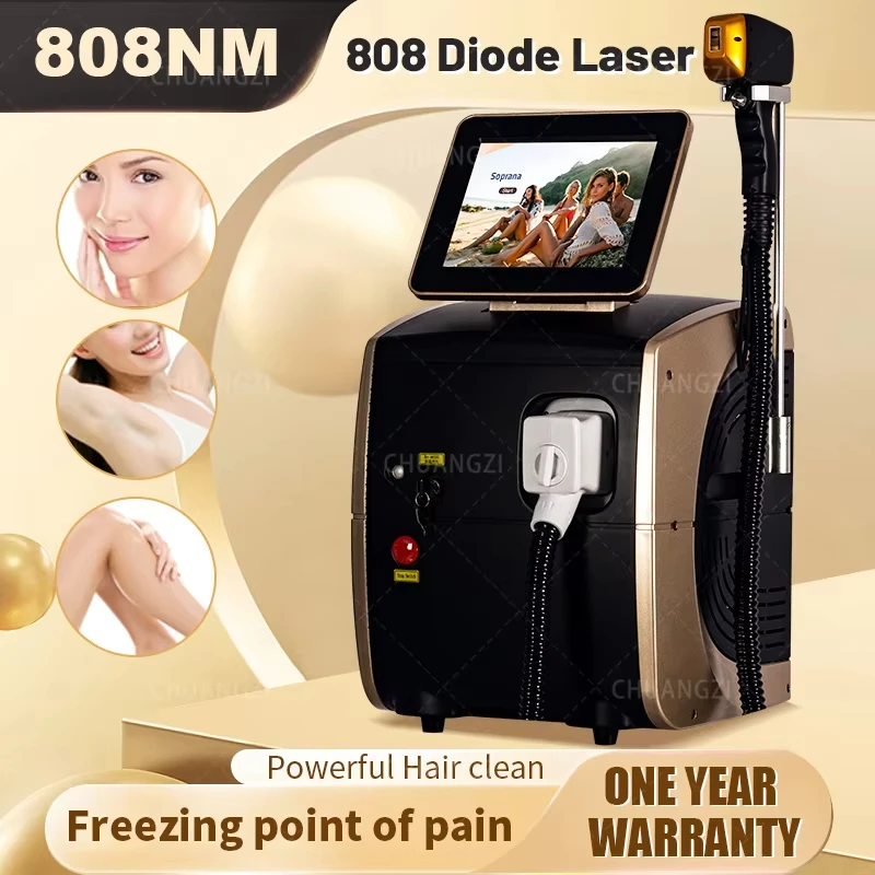 Latest Diode  Laser Hair Removal Device - Triple Wavelength, 3500W Power, Painless and Permanent 808nm+1064nm+755nm